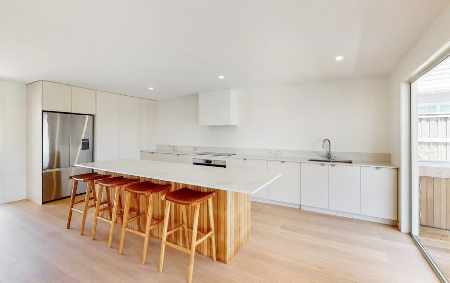 Custom kitchen and open plan living built by Forma Building in the Northern Rivers